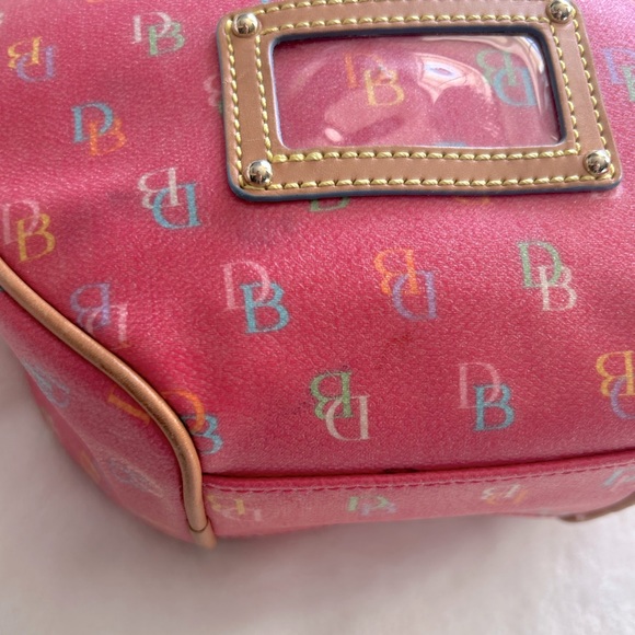 Dooney & Bourke Y2K vintage pink rainbow monogram small round canteen bag ππ©· - Picture 6 of 13